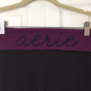 Aerie Yoga Pants with Purple Band